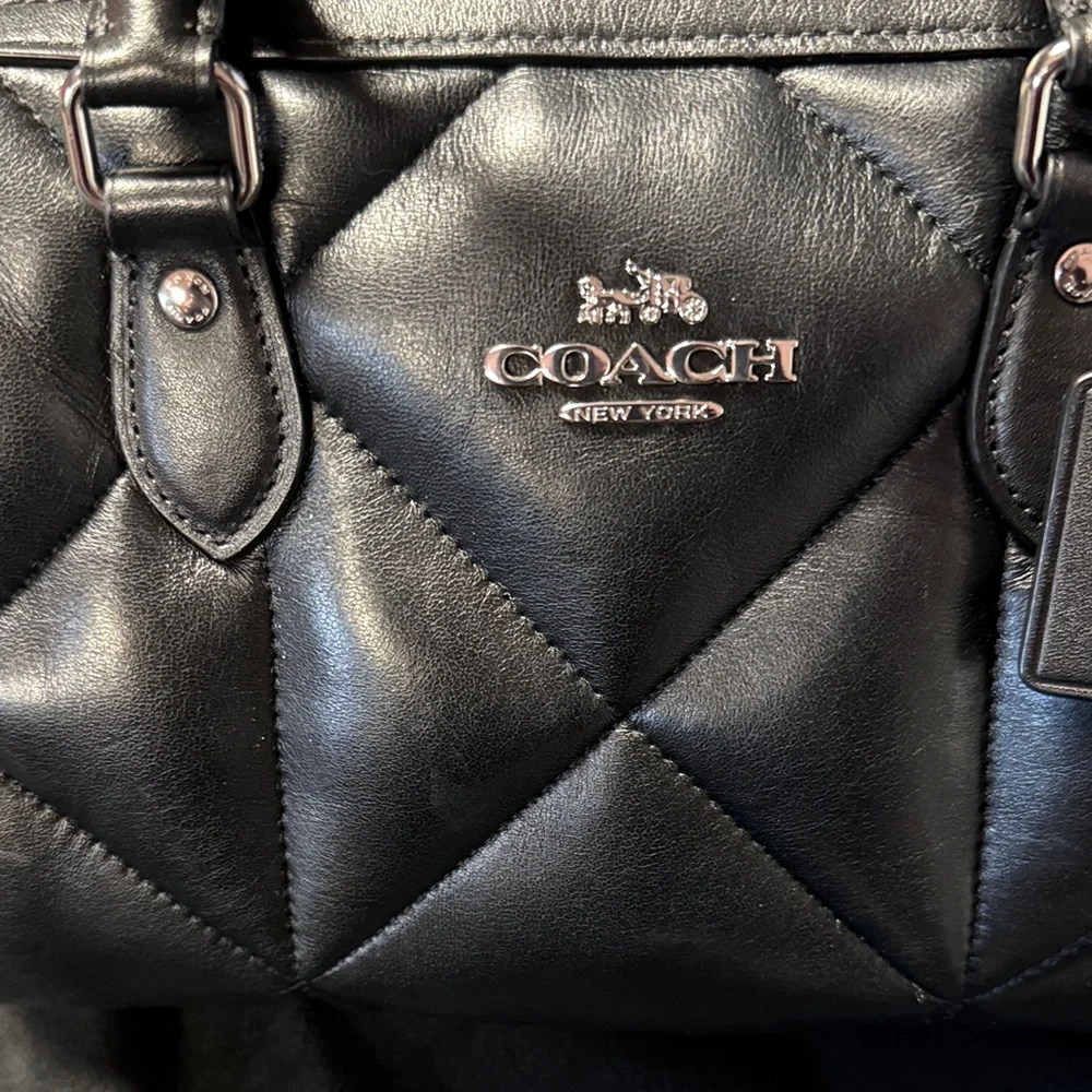 Coach Black Quilted Satchel - Picture 2 of 7
